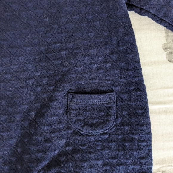 Janie & Jack | Baby Boy Blue Quilted Romper - Picture 5 of 6